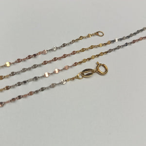CADENA ORO COMBINADO 14 K 0,70 GRMS (SEMINUEVO)