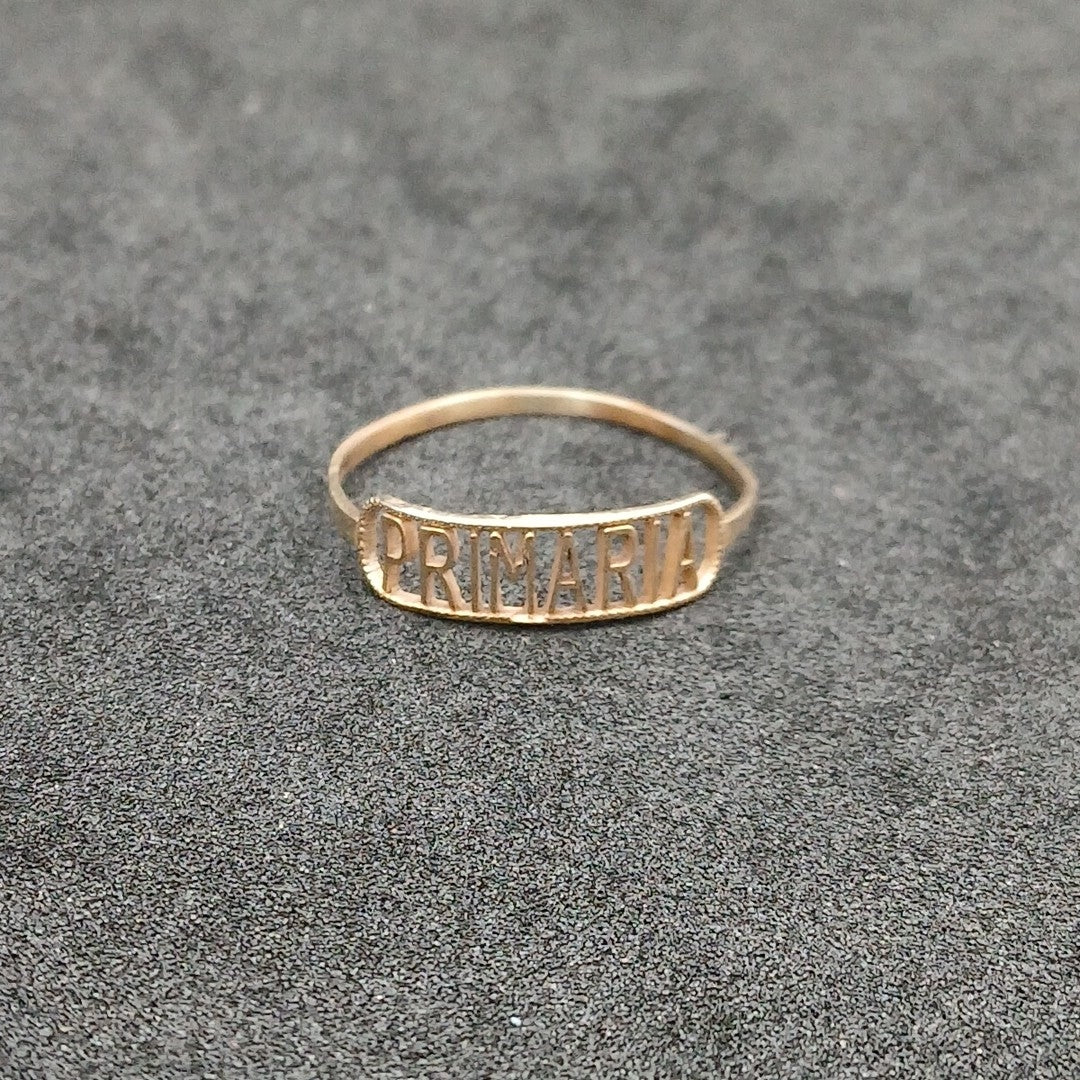 ANILLO DE GRADUACIÓN ORO 10 K 0.7 GRMS (SEMINUEVO)