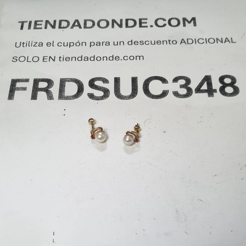 ARETES PAR ORO 14 K 1,30 GRMS (SEMINUEVO)