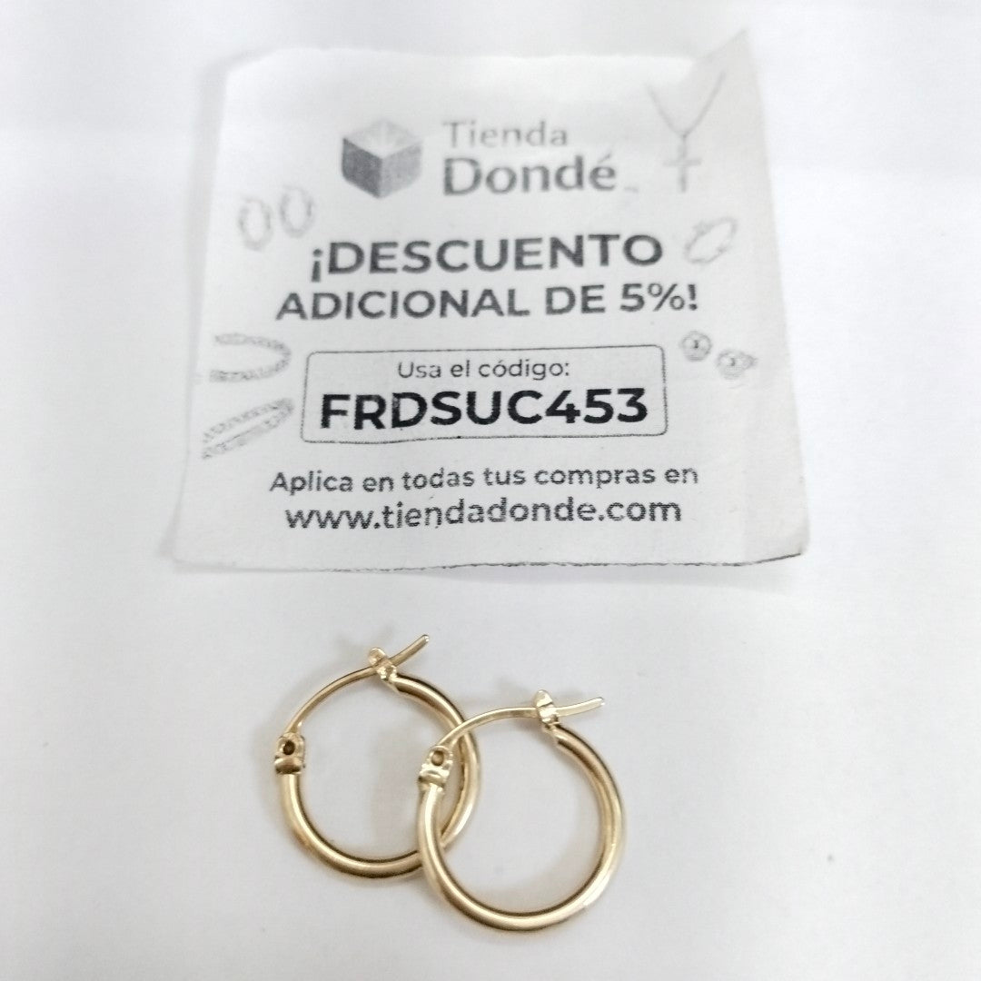 ARRACADAS PAR ORO 14 K 1.5 GRMS (SEMINUEVO)