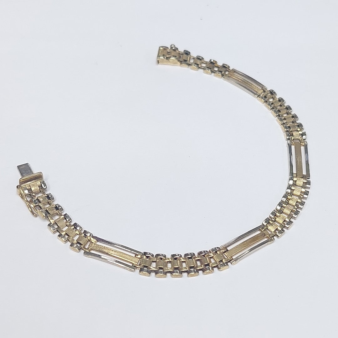 PULSERA ORO COMBINADO 14 K 8,60 GRMS (SEMINUEVO)