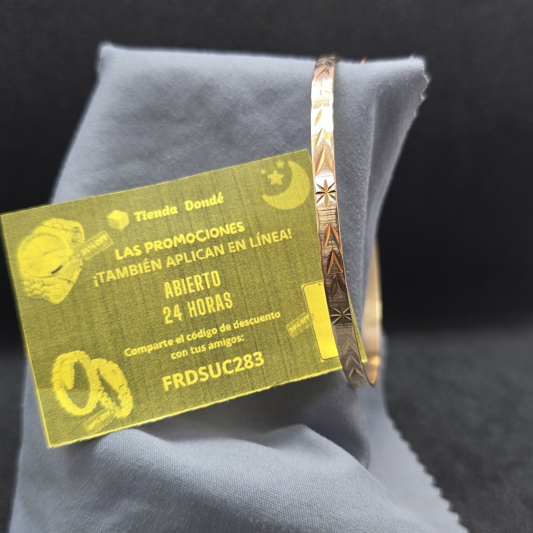 PULSERA RIGIDA ORO 14 K 8.5 GRMS (SEMINUEVO)