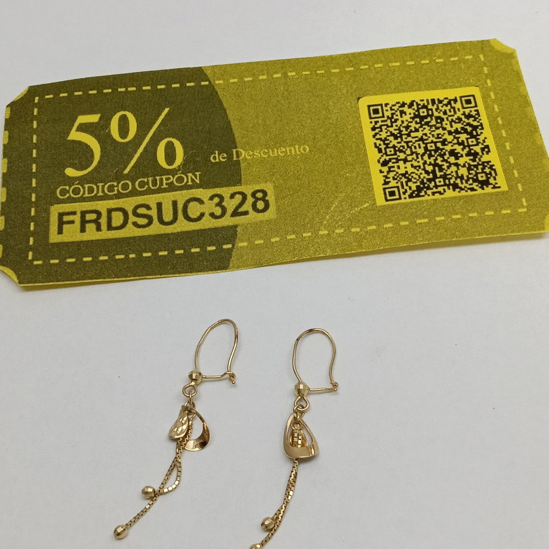 ARETES PAR ORO 14 K 1.5 GRMS (SEMINUEVO)
