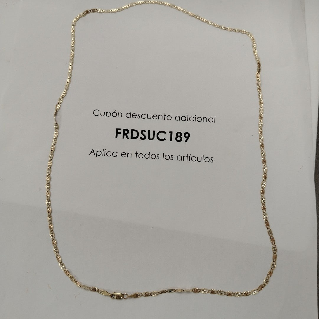 CADENA ORO COMBINADO 14 K 4.7 GRMS (SEMINUEVO)