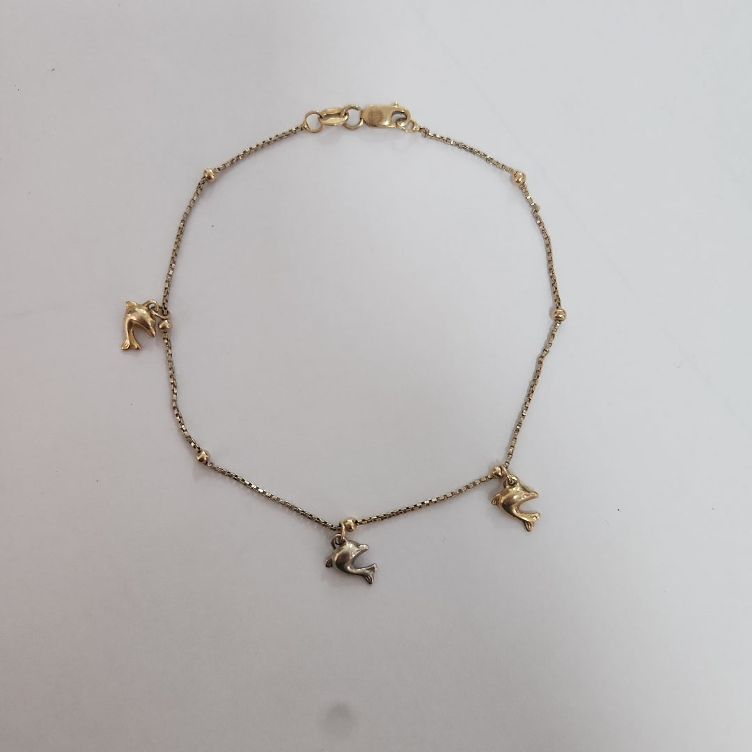 PULSERA ORO COMBINADO 14 K 2,10 GRMS (SEMINUEVO)