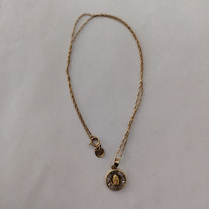 CADENA, MEDALLA RELIGIOSA ORO 10 K 1.7 GRMS (SEMINUEVO)