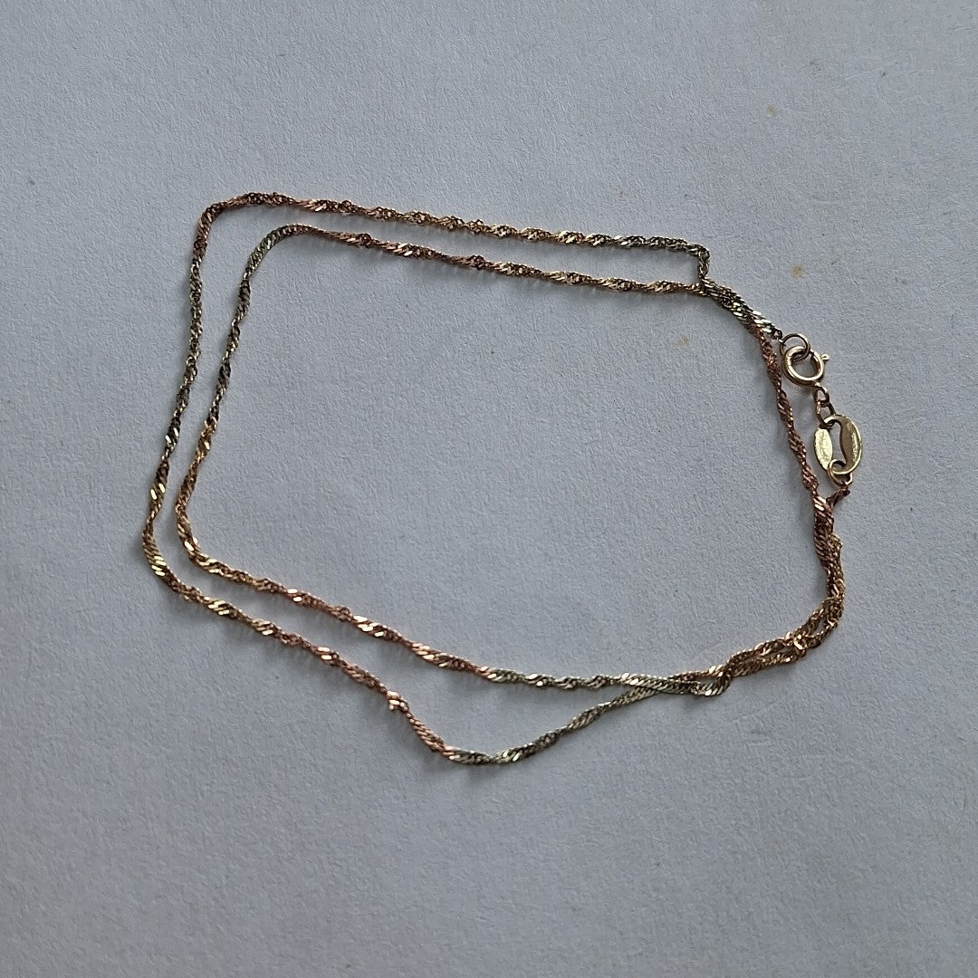 CADENA ORO COMBINADO 10 K 0.7 GRMS (SEMINUEVO)