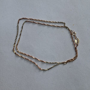 CADENA ORO COMBINADO 10 K 0.7 GRMS (SEMINUEVO)