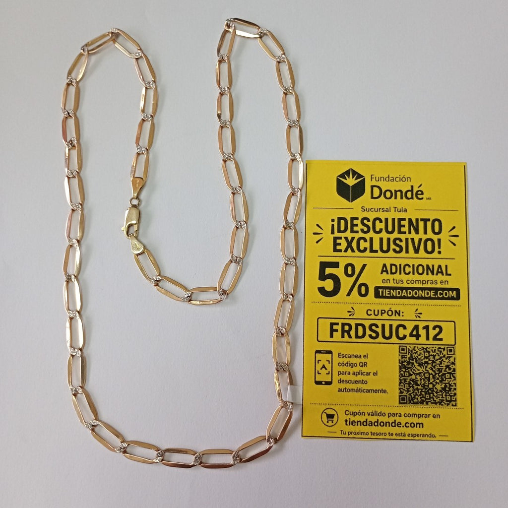 CADENA ORO COMBINADO 14 K 7,90 GRMS (SEMINUEVO)