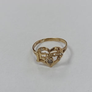 ANILLO CONMEMORATIVO ORO 10 K 1.8 GRMS (SEMINUEVO)