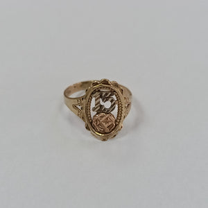 ANILLO CONMEMORATIVO ORO 10 K 2.1 GRMS (SEMINUEVO)