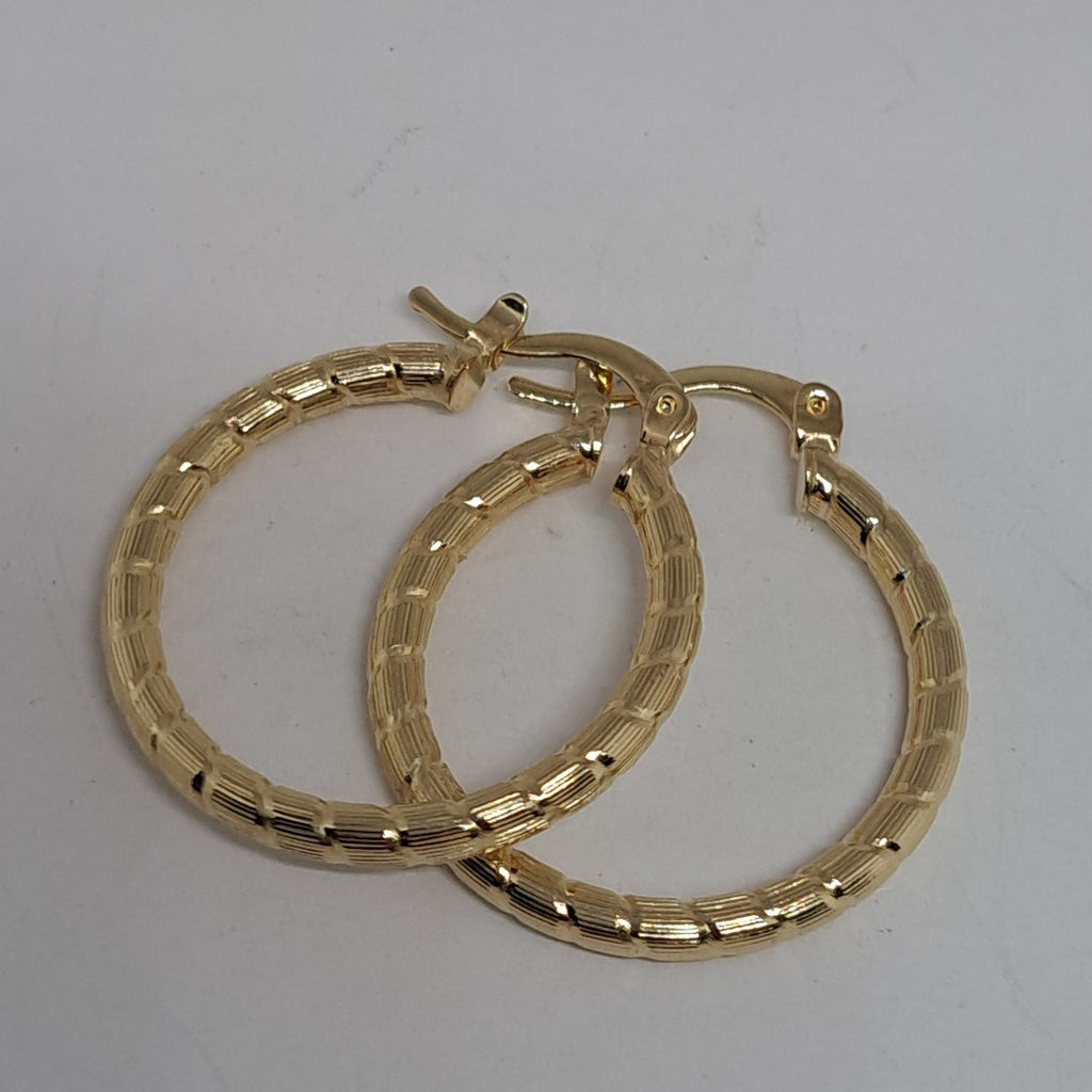 ARETES ARRACADAS LABRADAS 14K 3.3 GR (NUEVO)