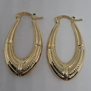 ARETES ARRACADAS ESTRIADAS 14K 2.6 GR (NUEVO)