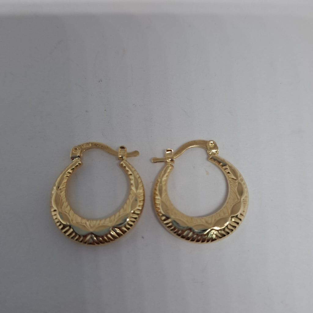 ARETES ARRACADAS HUECAS 14K 1.8 GR (NUEVO)