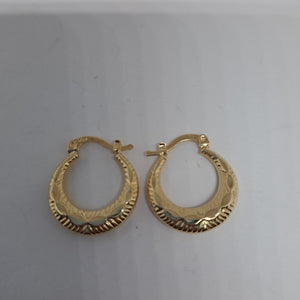 ARETES ARRACADAS HUECAS 14K 1.8 GR (NUEVO)