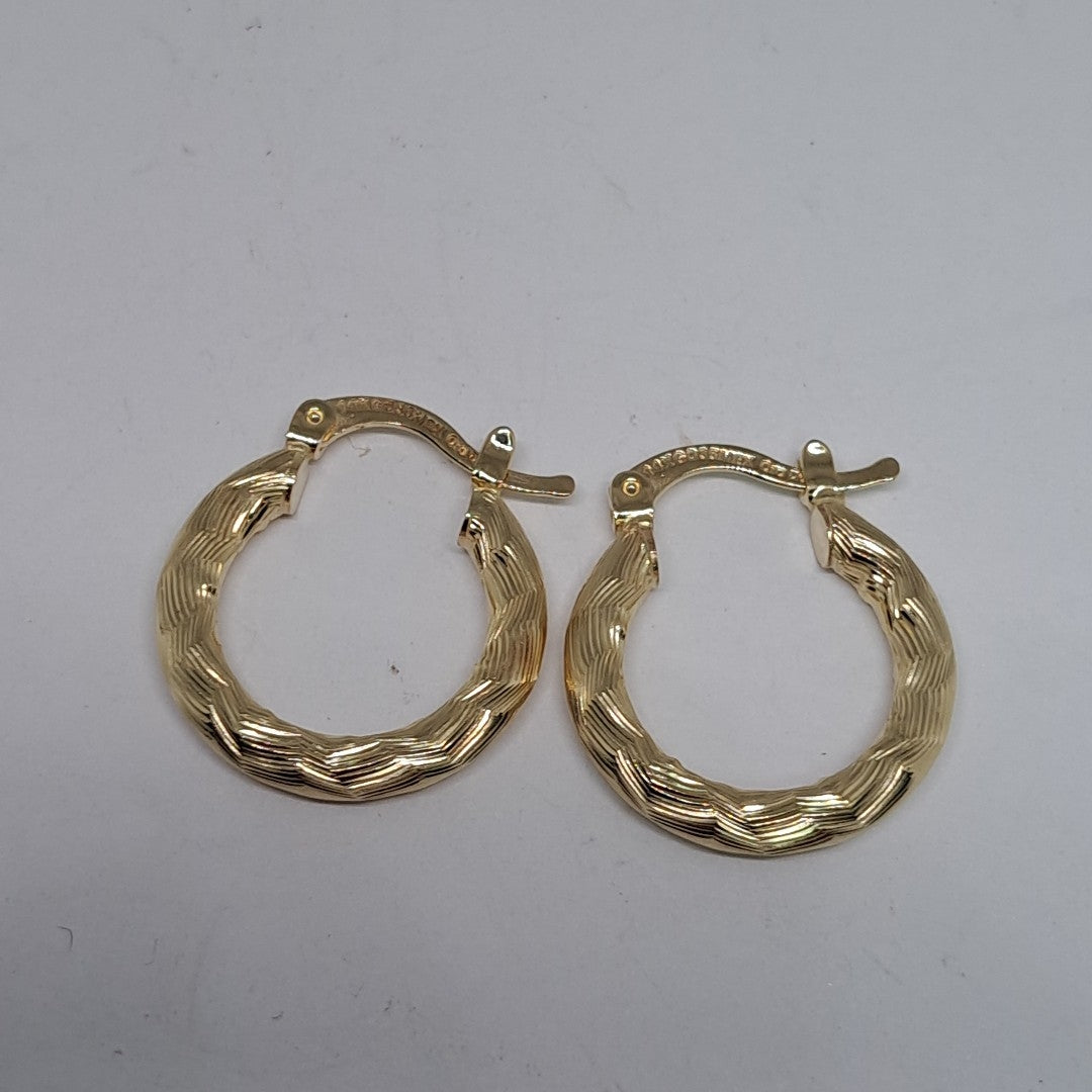 ARETES TEJIDO ARRACADAS ASTRIADAS 14K 2 GR (NUEVO)