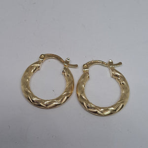 ARETES TEJIDO ARRACADAS ASTRIADAS 14K 2 GR (NUEVO)