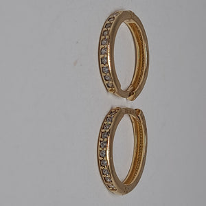 ARETES ARRACADA C CIRCONIAS 14K 1.6 GR (NUEVO)