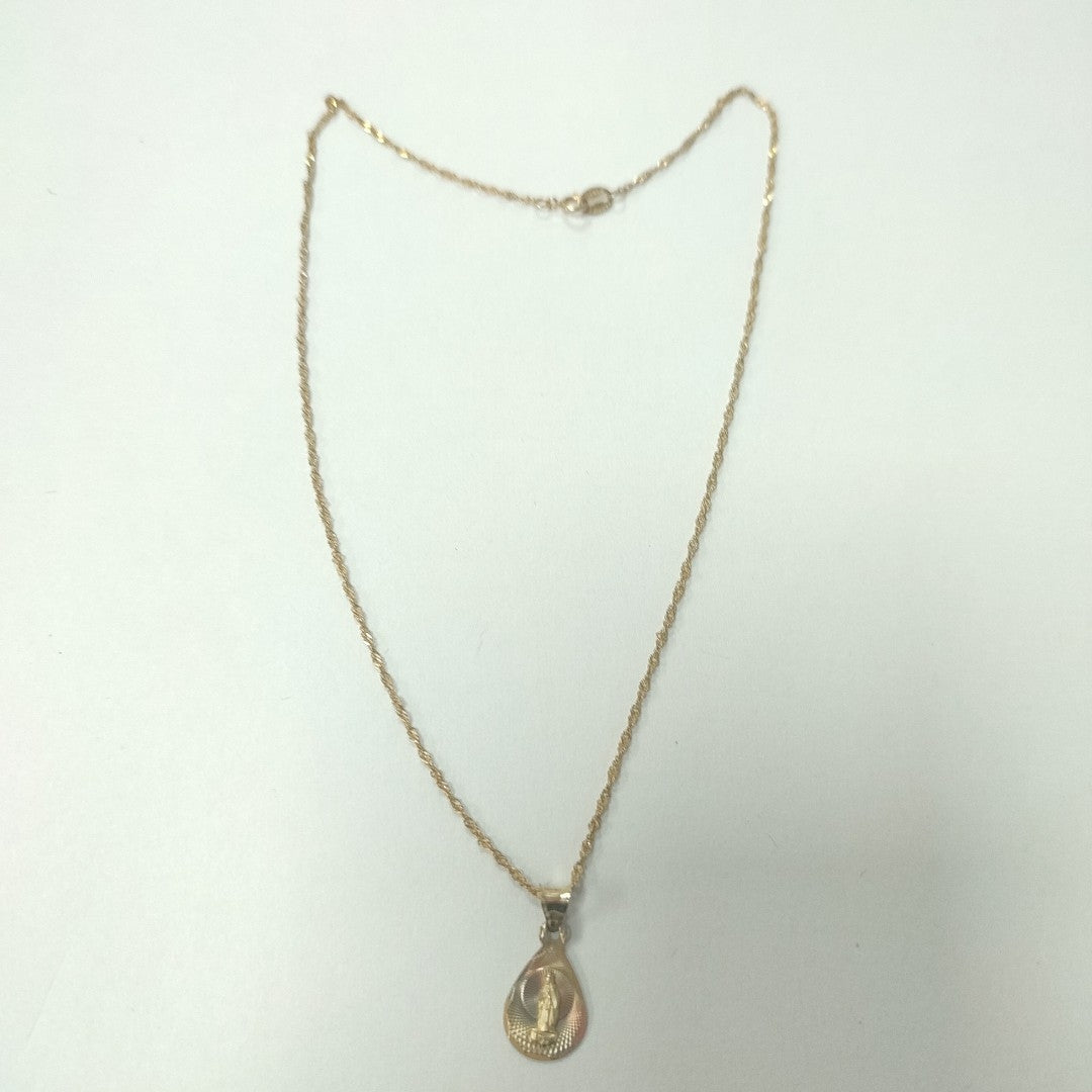 CADENA, MEDALLA RELIGIOSA ORO 8 K 1.4 GRMS (SEMINUEVO)