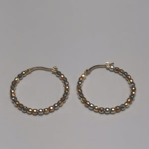 ARRACADAS PAR ORO COMBINADO 14 K 5.2 GRMS (SEMINUEVO)