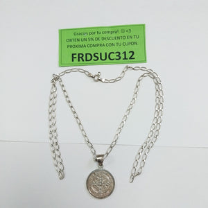 CADENA, MEDALLA RELIGIOSA PLATA 8.4 GRMS (SEMINUEVO)