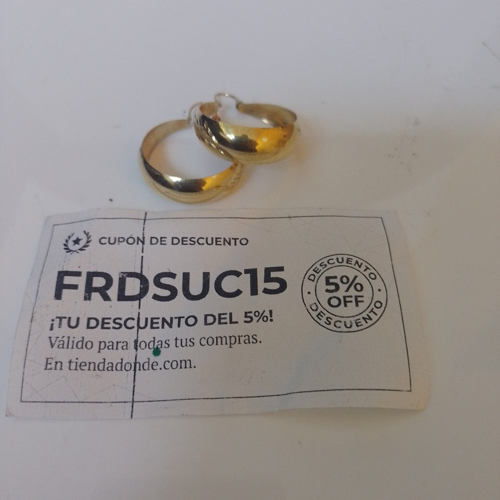 ARRACADAS PAR ORO 14 K 4.9 GRMS (SEMINUEVO)