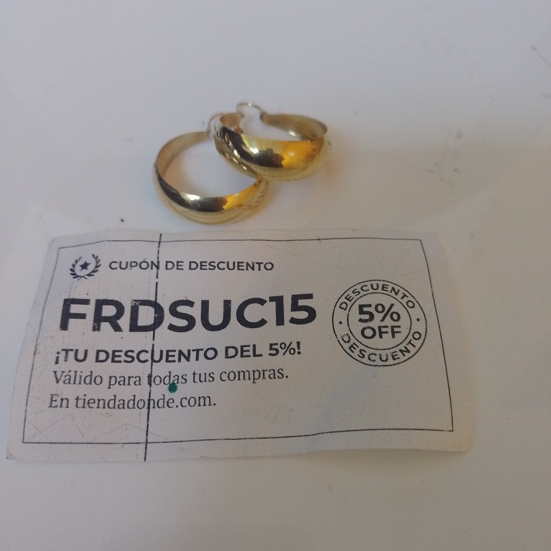 ARRACADAS PAR ORO 14 K 4.9 GRMS (SEMINUEVO)