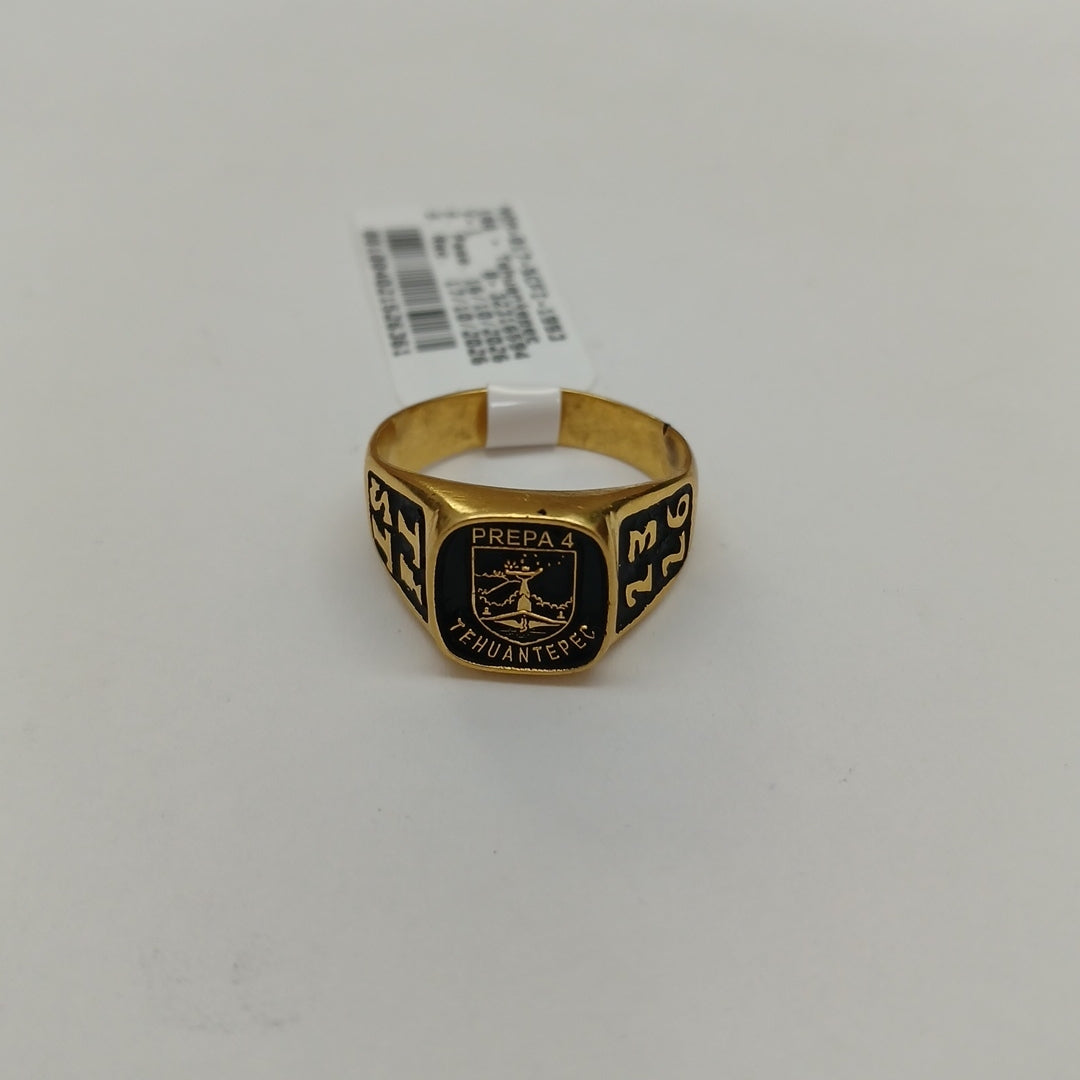 ANILLO DE GRADUACIÓN ORO 10 K 4.6 GRMS (SEMINUEVO)