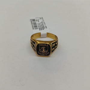 ANILLO DE GRADUACIÓN ORO 10 K 4.6 GRMS (SEMINUEVO)