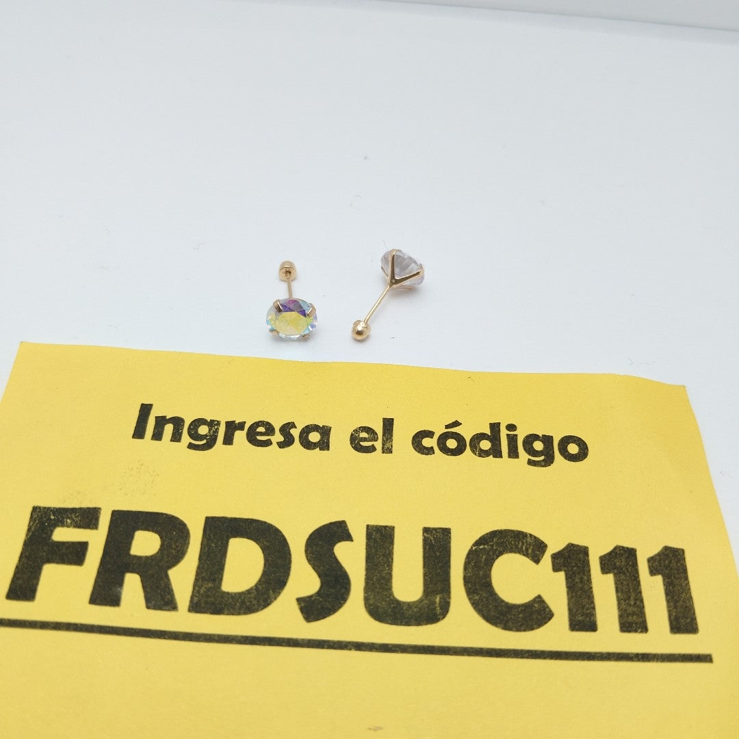 BROQUELES PAR ORO 14 K 1.1 GRMS (SEMINUEVO)