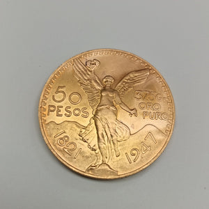 Moneda Centenario Cincuenta Pesos Oro Mexicano 21.6K