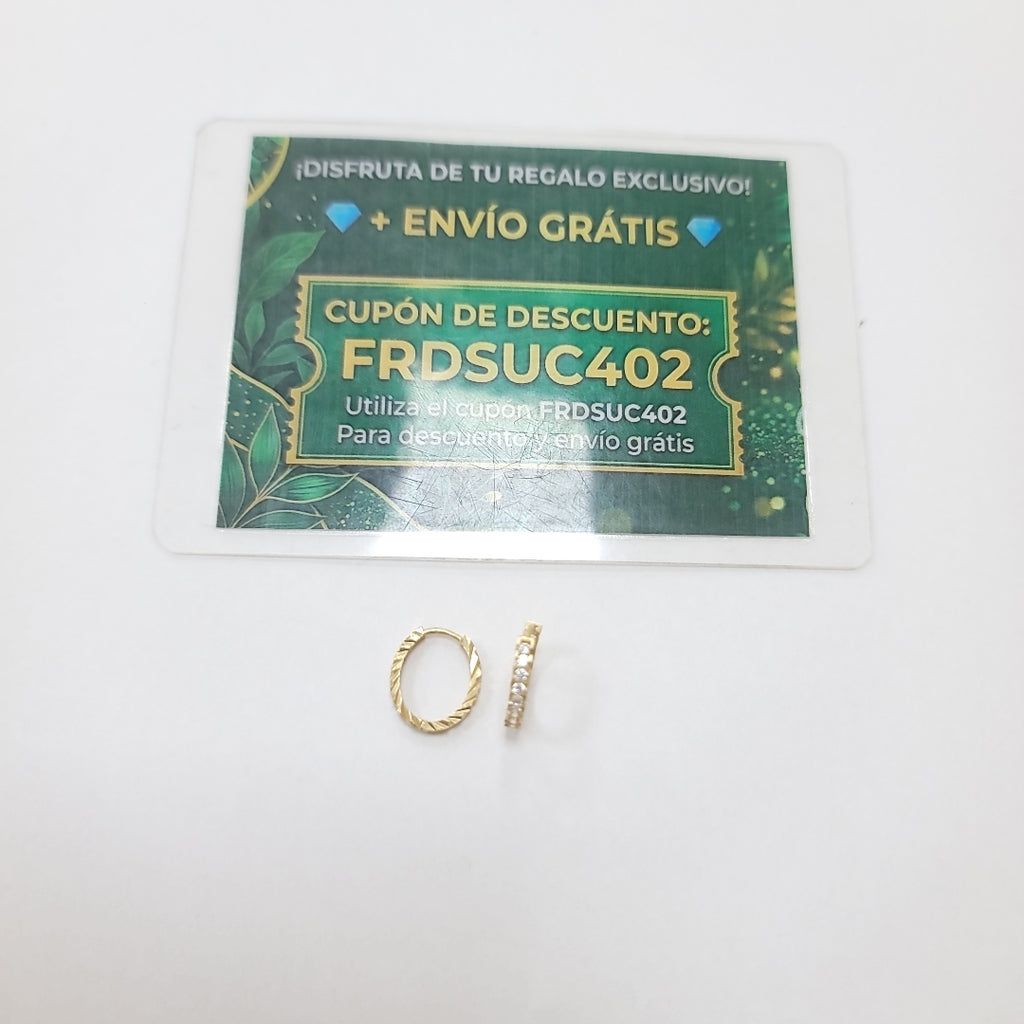 ARRACADAS PAR ORO 10 K 1 GRMS (SEMINUEVO)