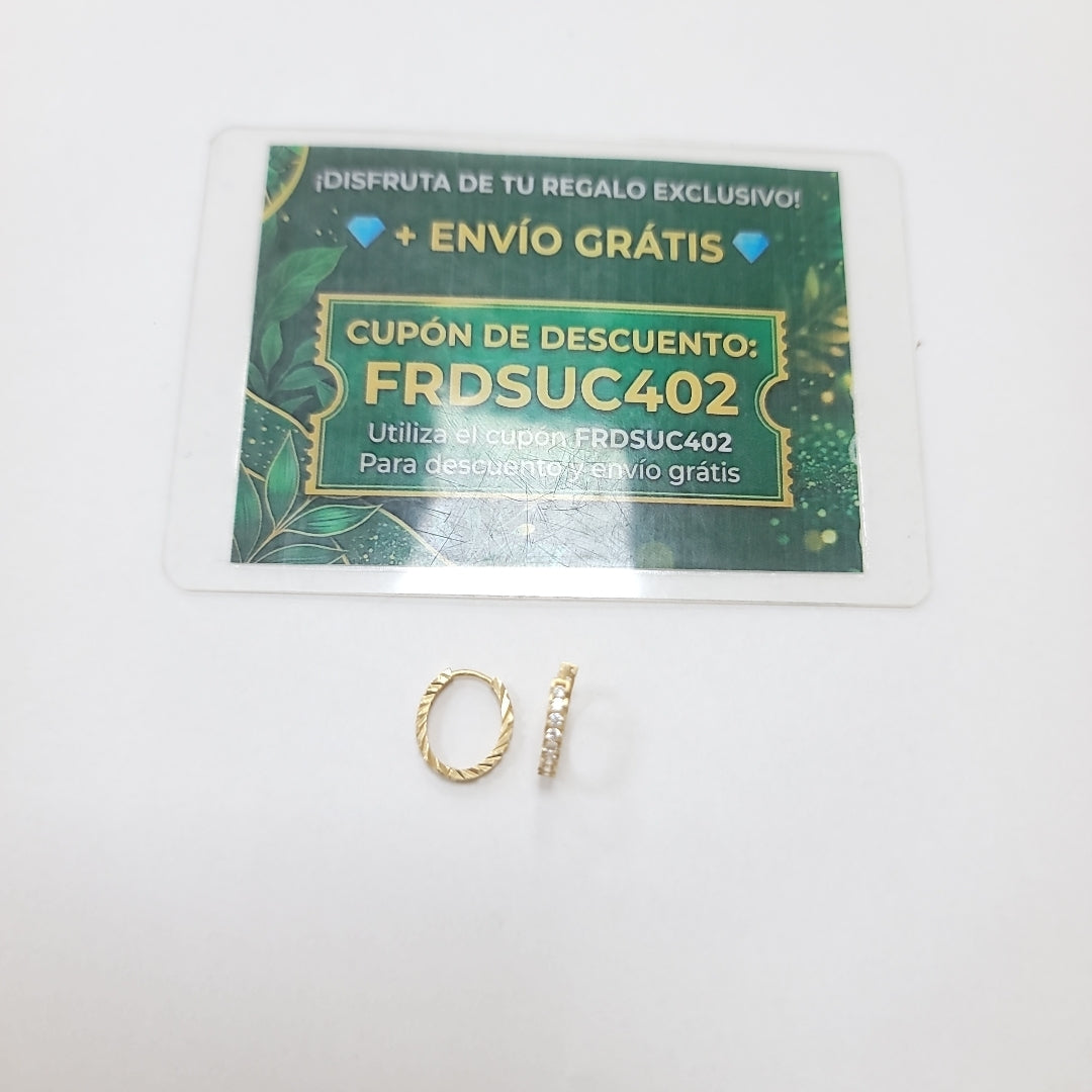 ARRACADAS PAR ORO 10 K 1 GRMS (SEMINUEVO)