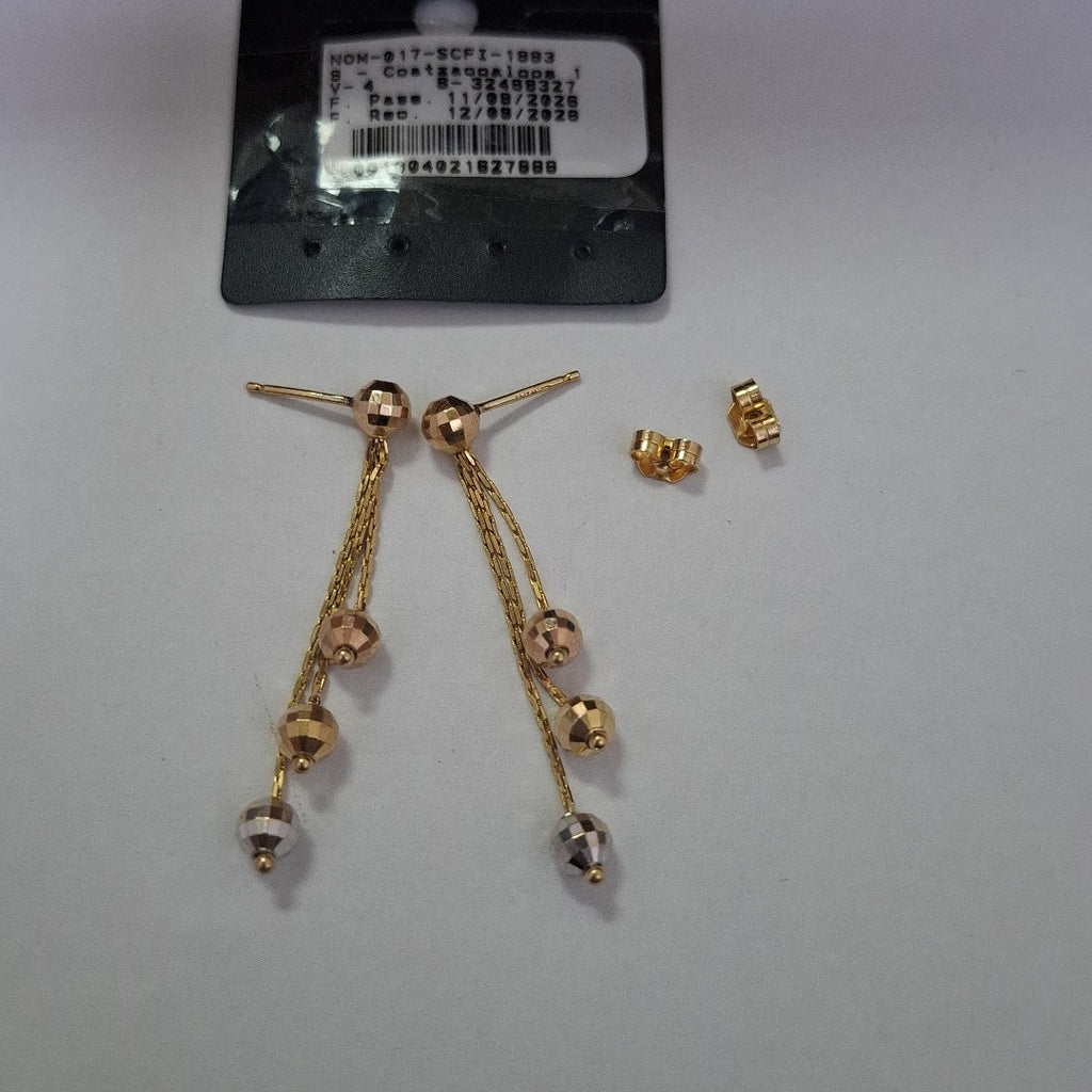 BROQUELES PAR ORO 14 K 4,10 GRMS (SEMINUEVO)