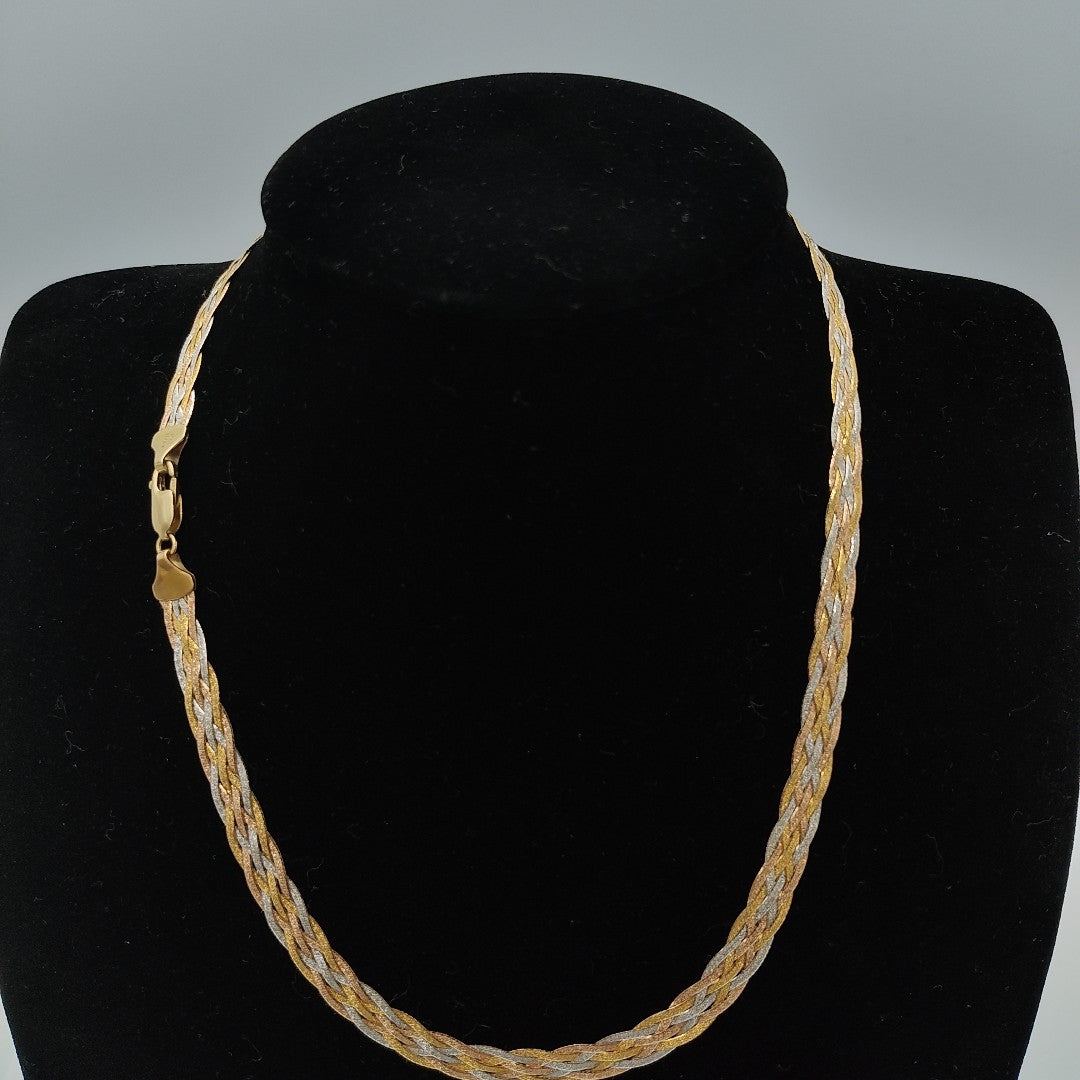 GARGANTILLA ORO, ORO COMBINADO 14 K 11.7 GRMS (SEMINUEVO)