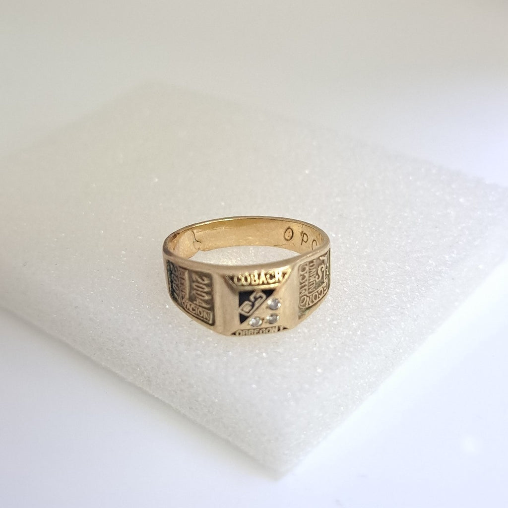 ANILLO DE GRADUACIÓN ORO 14 K 4,90 GRMS (SEMINUEVO)