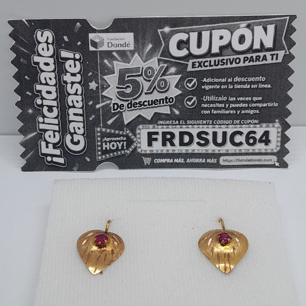 ARETES PAR ORO 10 K 2.6 GRMS (SEMINUEVO)