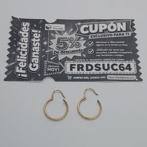 ARRACADAS PAR ORO 14 K 1.2 GRMS (SEMINUEVO)