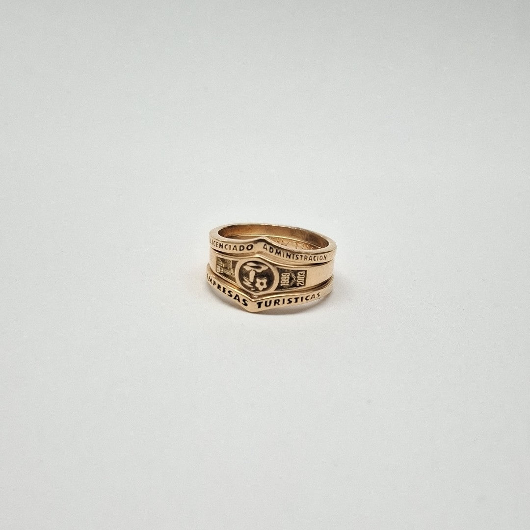 ANILLO DE GRADUACIÓN ORO 14 K 5,80 GRMS (SEMINUEVO)