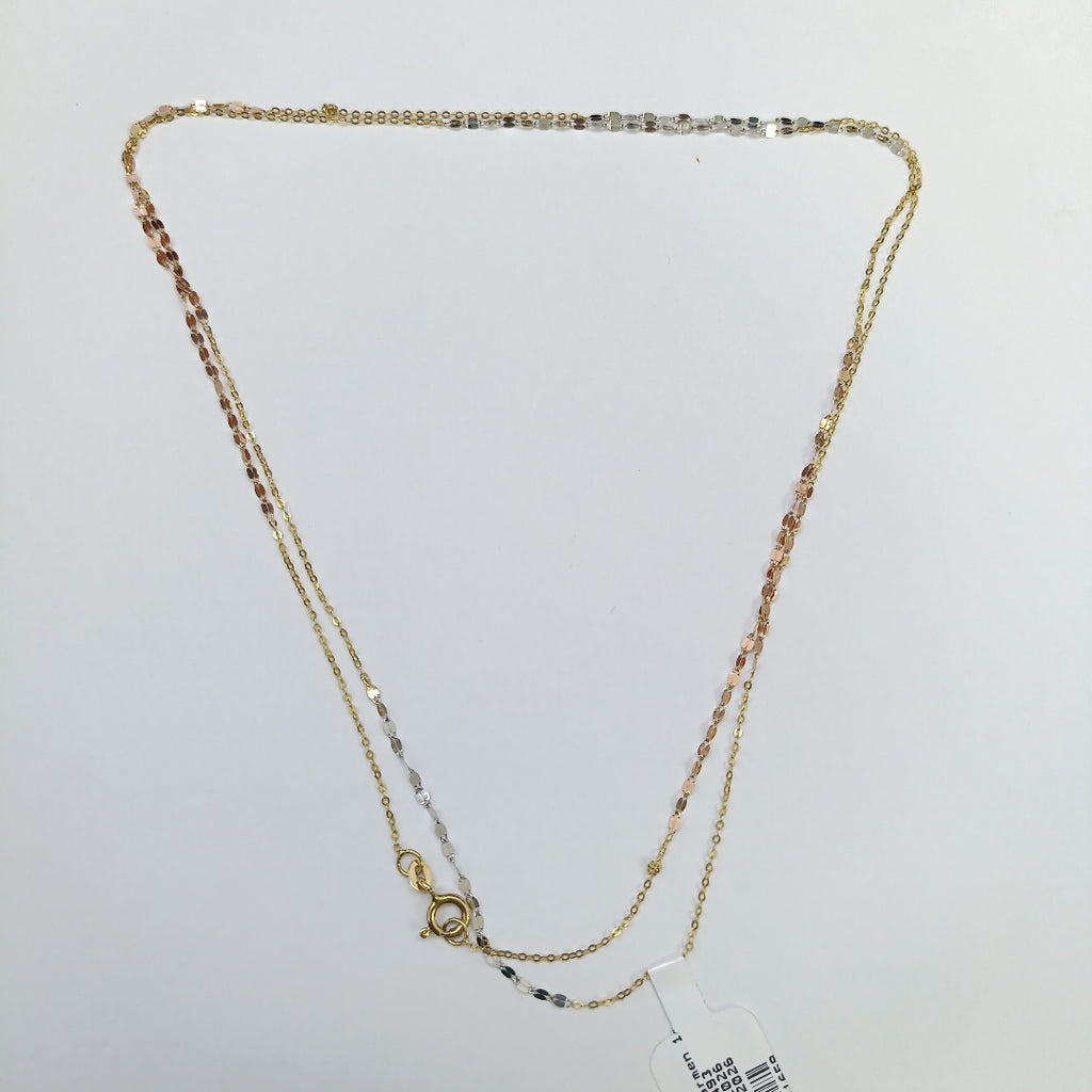 CADENA ORO COMBINADO 14 K 1.3 GRMS (SEMINUEVO)