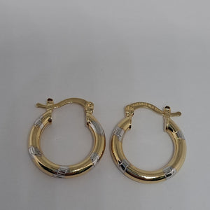 ARETES ARRACADAS COMBINADAS 14K 1.7 GR (NUEVO)