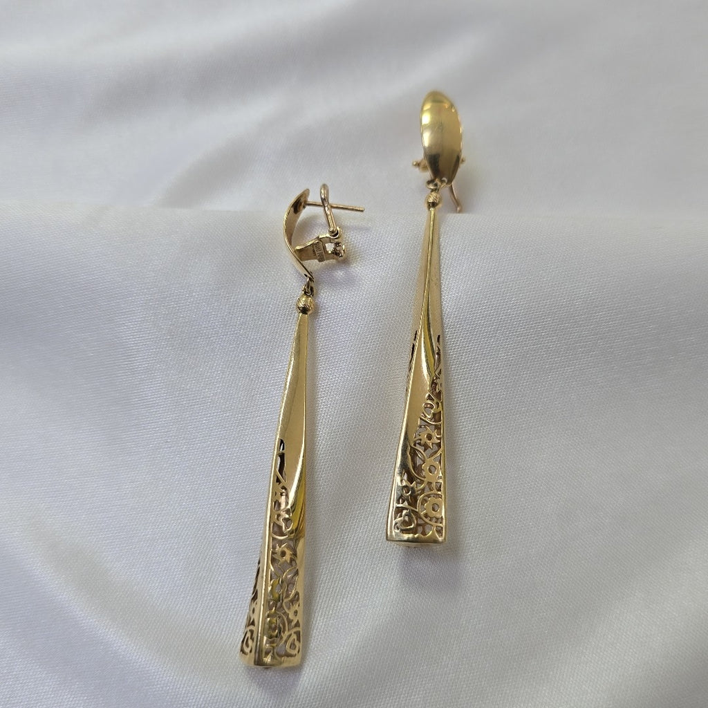 ARRACADAS PAR ORO 14 K 6.8 GRMS (SEMINUEVO)