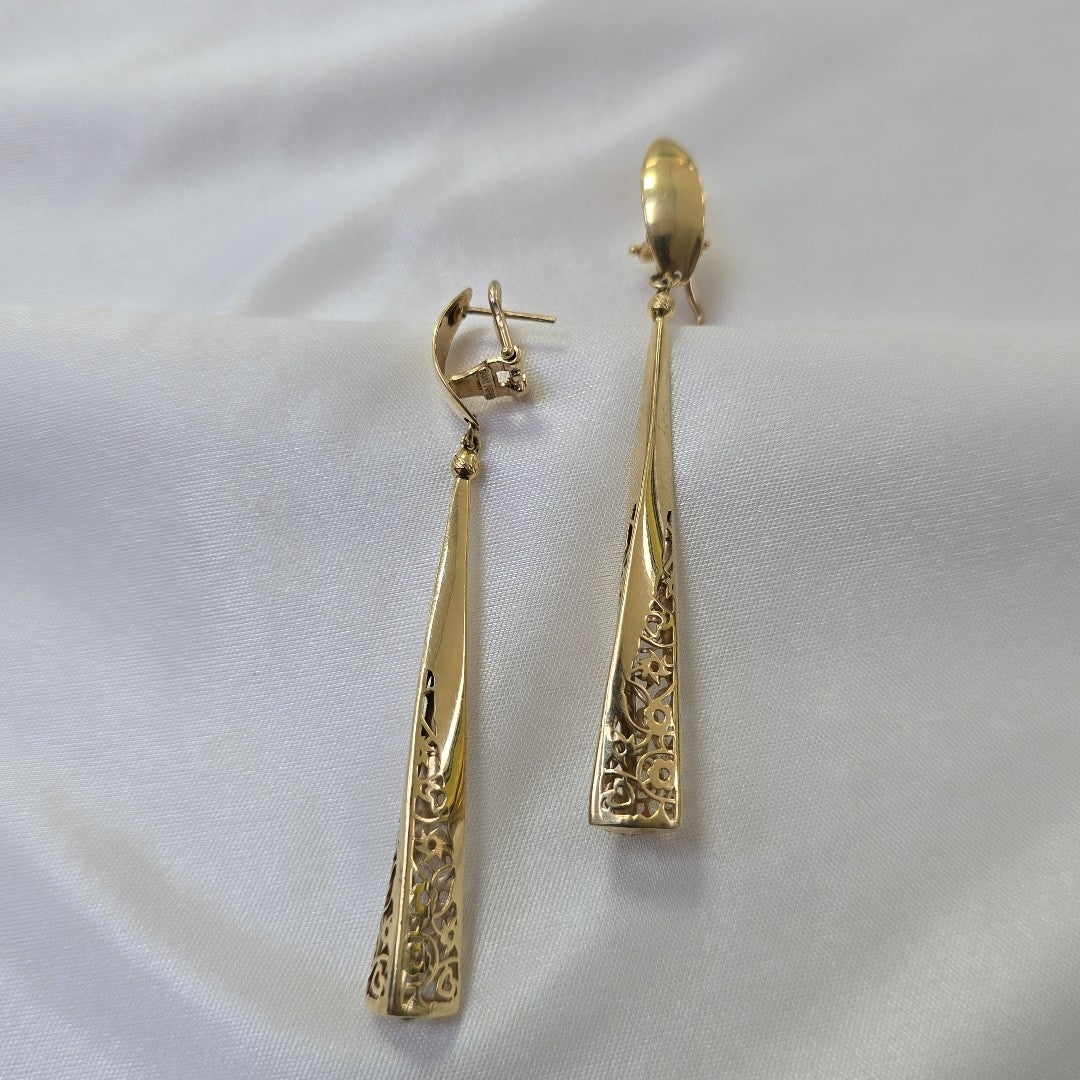 ARRACADAS PAR ORO 14 K 6.8 GRMS (SEMINUEVO)