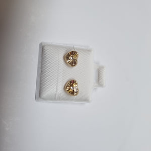 BROQUELES BROQUEL FIG CORAZON C CIRCONIA 14K 0.2603 GR (NUEVO)