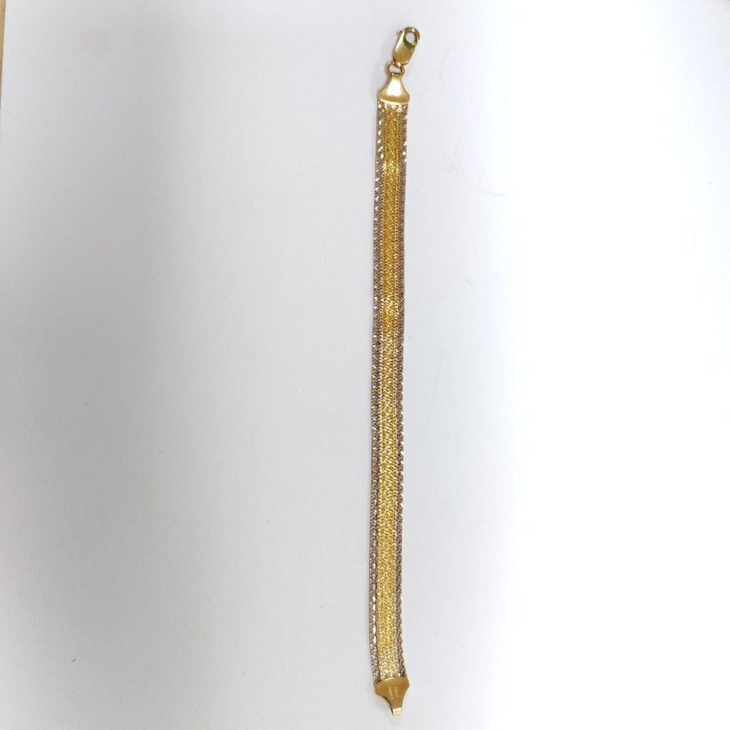 PULSERA ORO COMBINADO 14 K 9.1 GRMS (SEMINUEVO)