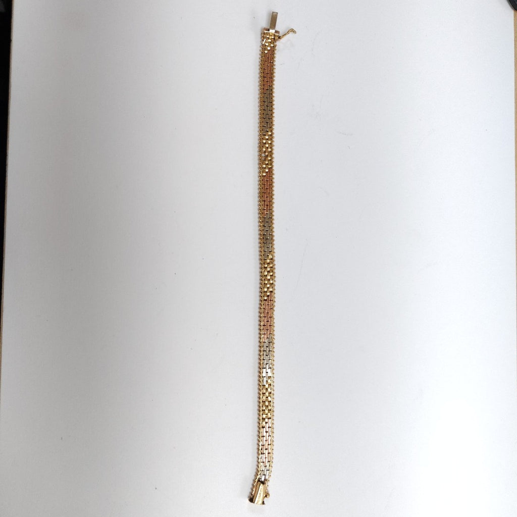 PULSERA ORO COMBINADO 10 K 12,00 GRMS (SEMINUEVO)