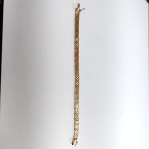 PULSERA ORO COMBINADO 10 K 12,00 GRMS (SEMINUEVO)