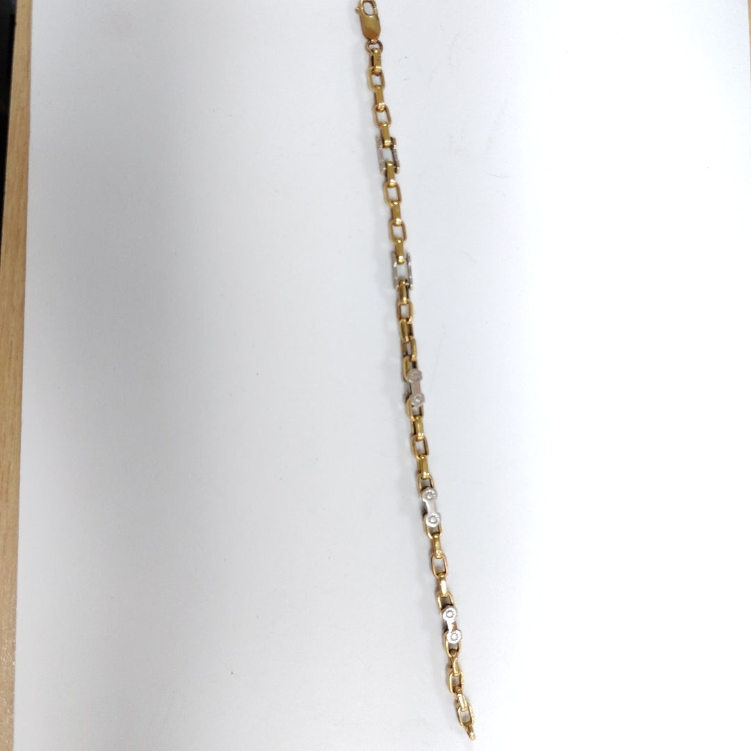 PULSERA ORO COMBINADO 10 K 8,60 GRMS (SEMINUEVO)