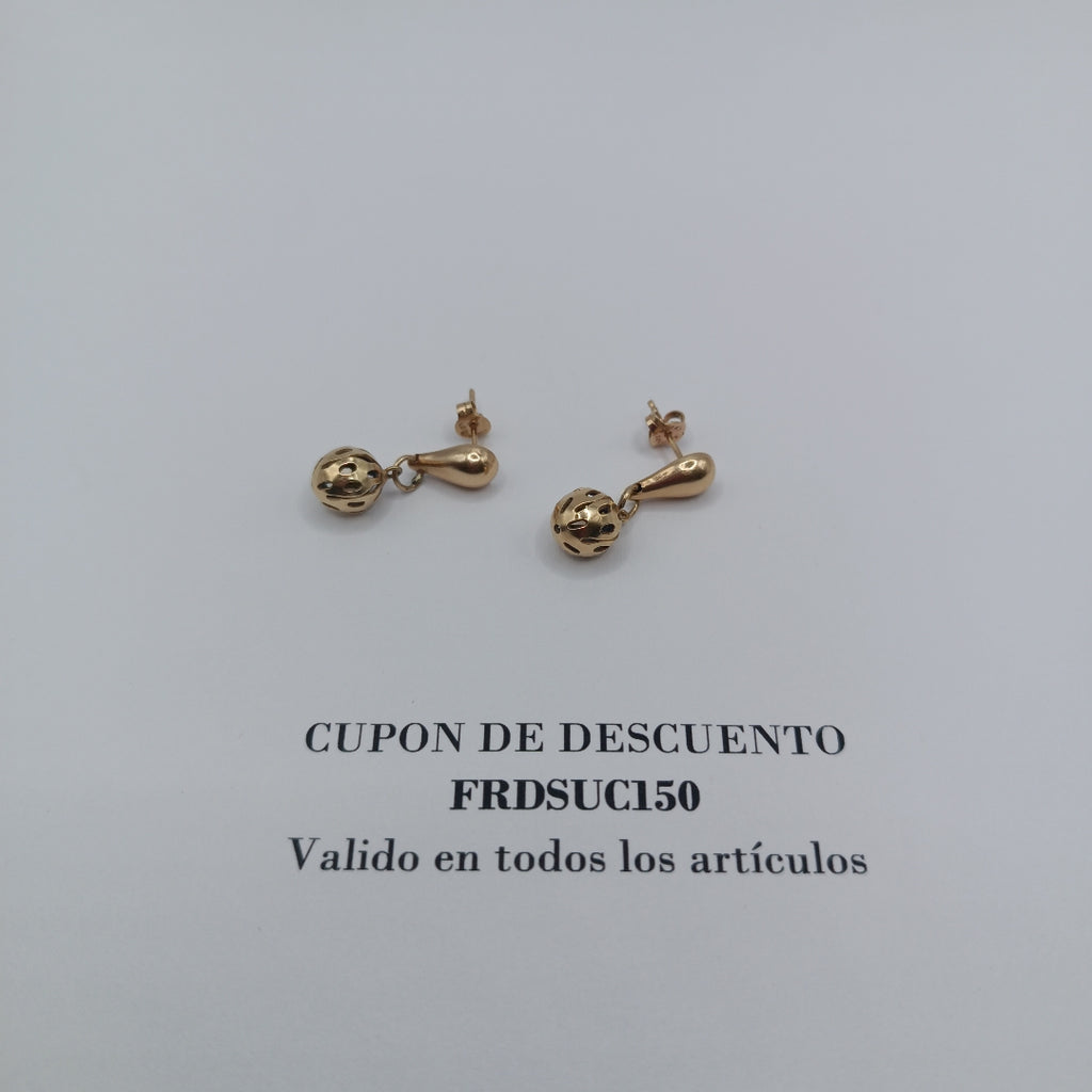 BROQUELES PAR ORO 14 K 2.8 GRMS (SEMINUEVO)