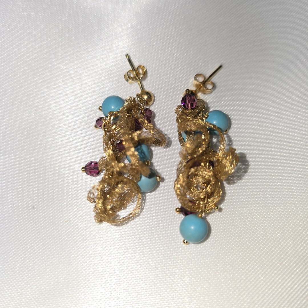 BROQUELES PAR ORO 14 K 5.8 GRMS (SEMINUEVO)